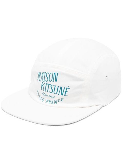 logo-print cotton cap by MAISON KITSUNE