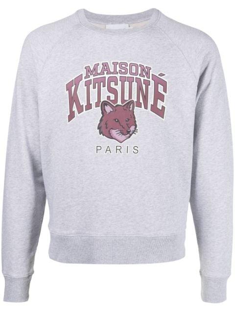 logo-print cotton sweatshirt by MAISON KITSUNE