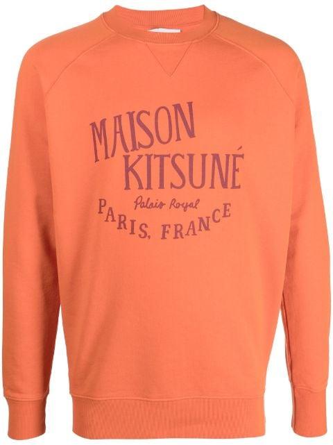 logo-print cotton sweatshirt by MAISON KITSUNE