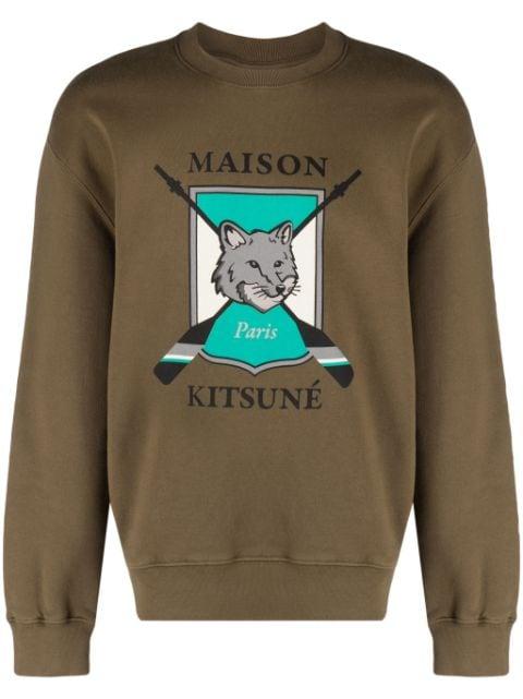 logo-print cotton sweatshirt by MAISON KITSUNE