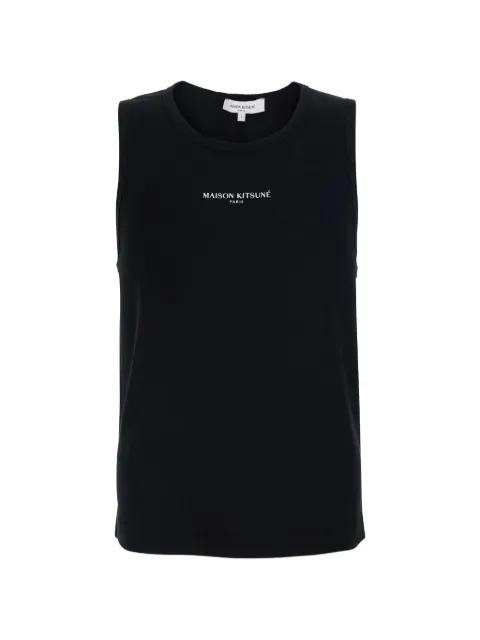 logo sleeveless top by MAISON KITSUNE