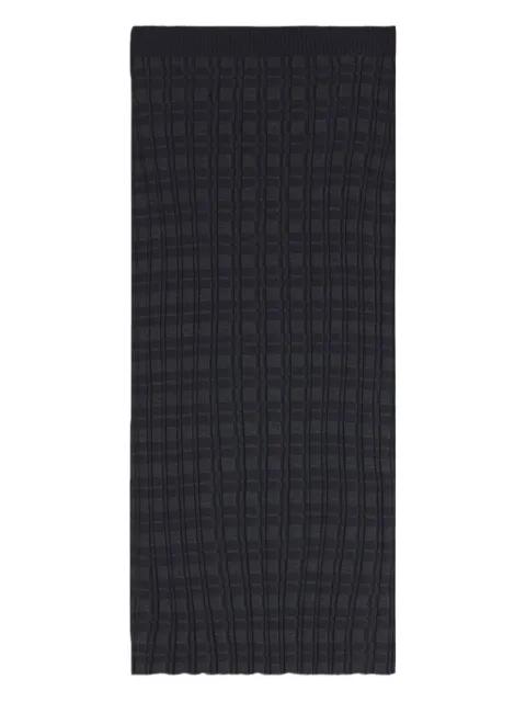 medium grey melange slit skirt by MAISON KITSUNE