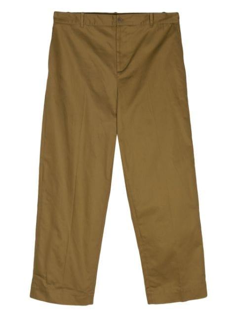 mid-rise straight-leg chinos by MAISON KITSUNE