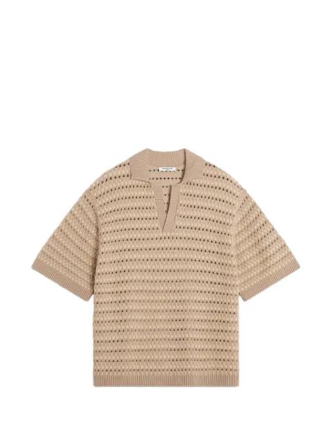 open-knit polo shirt by MAISON KITSUNE