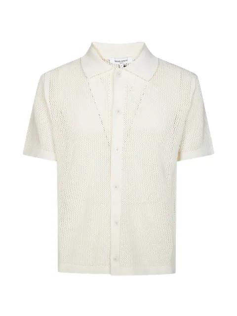 open-work button-down shirt by MAISON KITSUNE