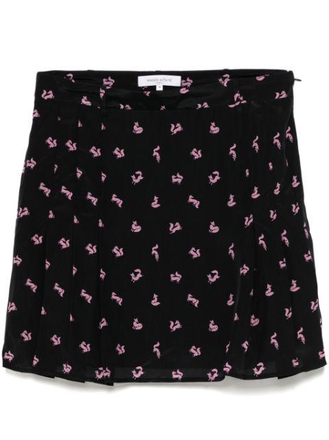 pleated mini skirt by MAISON KITSUNE