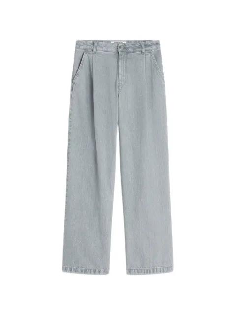 pleated washed jeans by MAISON KITSUNE