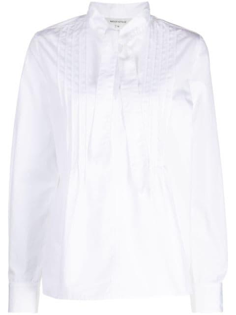pussy-bow cotton shirt by MAISON KITSUNE