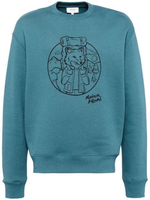 rambling fox sweatshirt by MAISON KITSUNE