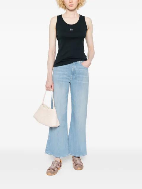 ribbed emblem tank top by MAISON KITSUNE