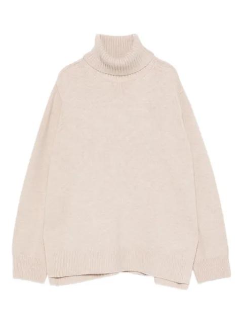 roll neck wool jumper by MAISON KITSUNE