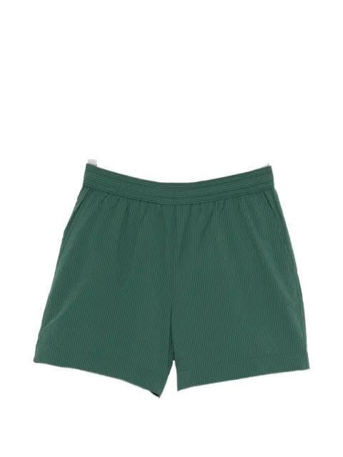 seersucker logo-patch swim shorts by MAISON KITSUNE