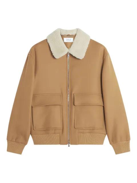 shearling-collar pocket jacket by MAISON KITSUNE