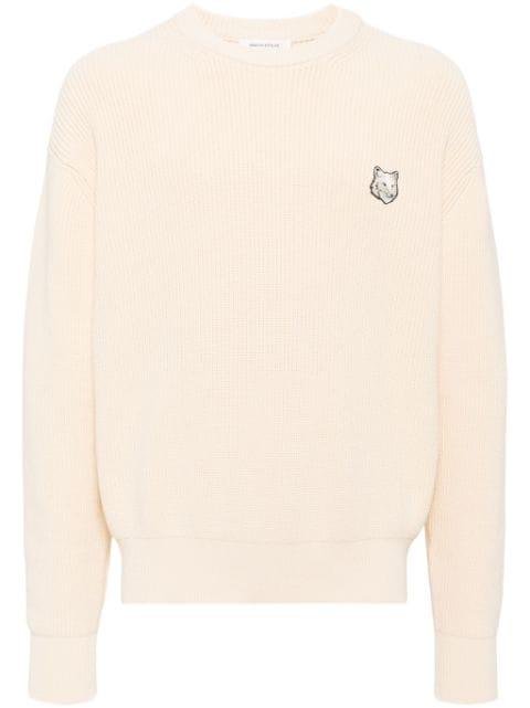 signature fox embroidery knitted jumper by MAISON KITSUNE