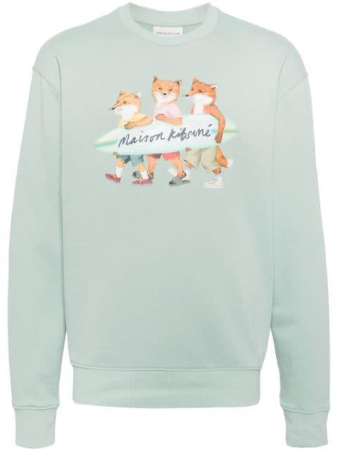 signature fox motif cotton sweater by MAISON KITSUNE