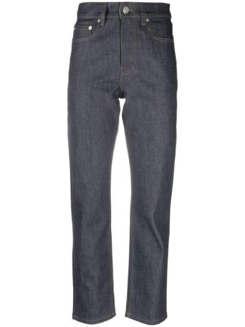 straight-leg cropped jeans by MAISON KITSUNE