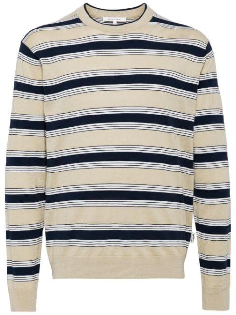 stripe print cotton blend sweater by MAISON KITSUNE