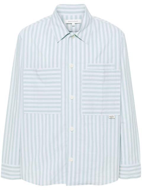 striped cotton shirt by MAISON KITSUNE
