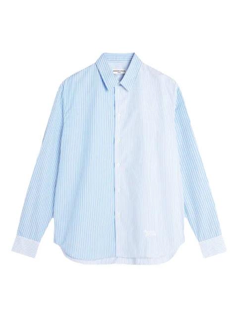 striped embroidered shirt by MAISON KITSUNE