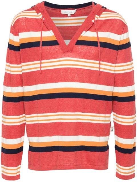 striped hoodied jumper by MAISON KITSUNE