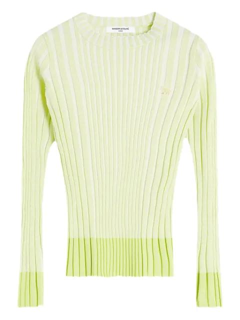 striped logo knitwear by MAISON KITSUNE