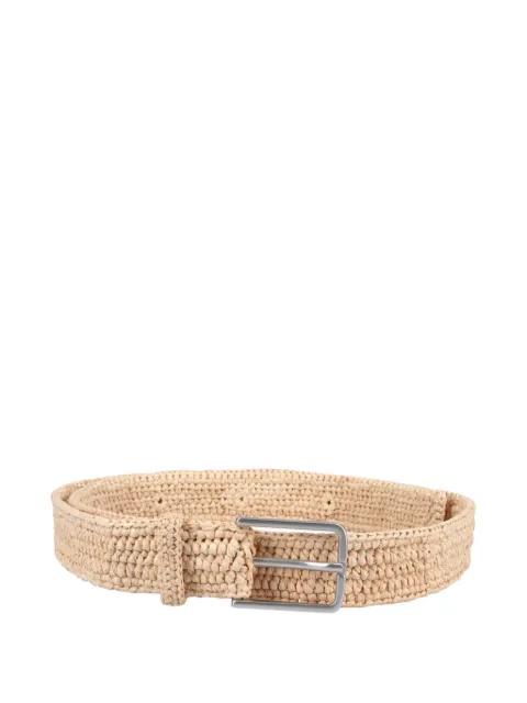 woven-raffia belt by MAISON KITSUNE