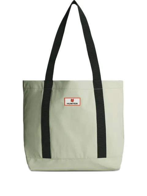 x Hunter logo-patch tote bag by MAISON KITSUNE
