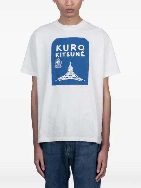 x Kuro Tokyo-Paris Crossroads print T-shirt by MAISON KITSUNE
