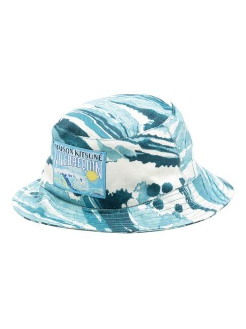 x Vilebrequin tie-dye bucket hat by MAISON KITSUNE