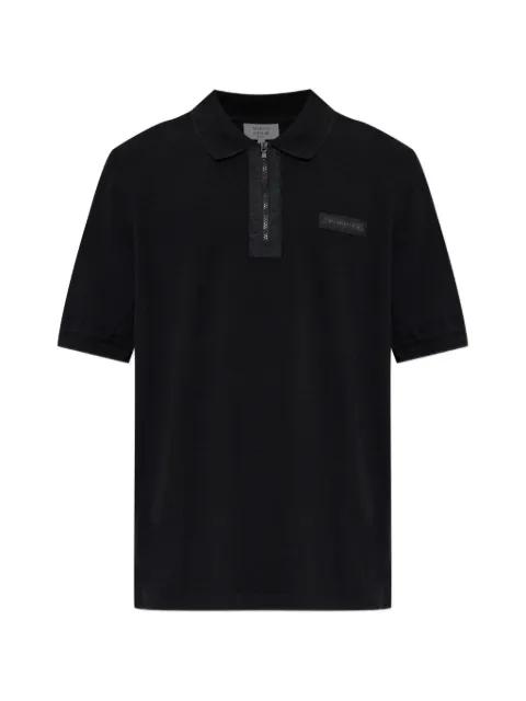 zip-fastening logo-patch polo shirt by MAISON KITSUNE