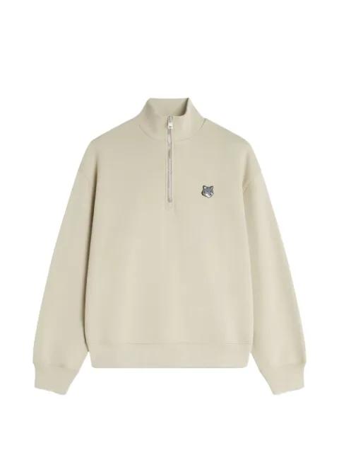 zip logo sweatshirt by MAISON KITSUNE