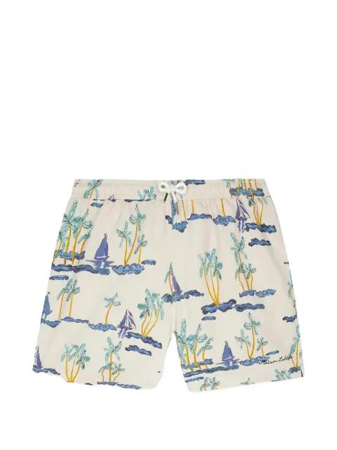 Boats printed swim shorts by MAISON LABICHE