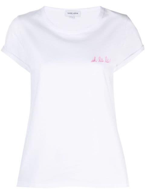 Oh La La slogan cotton T-shirt by MAISON LABICHE