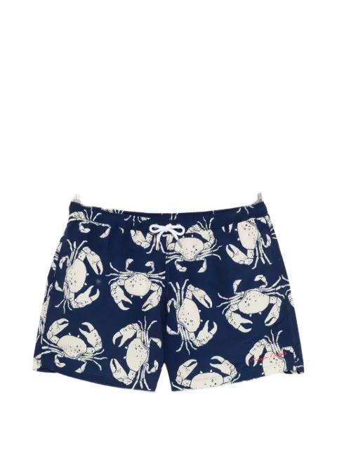 crab-print swim shorts by MAISON LABICHE