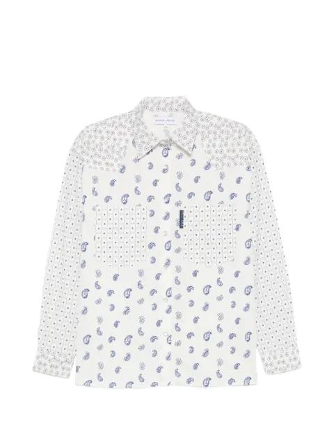paisley-print patch-detail shirt by MAISON LABICHE