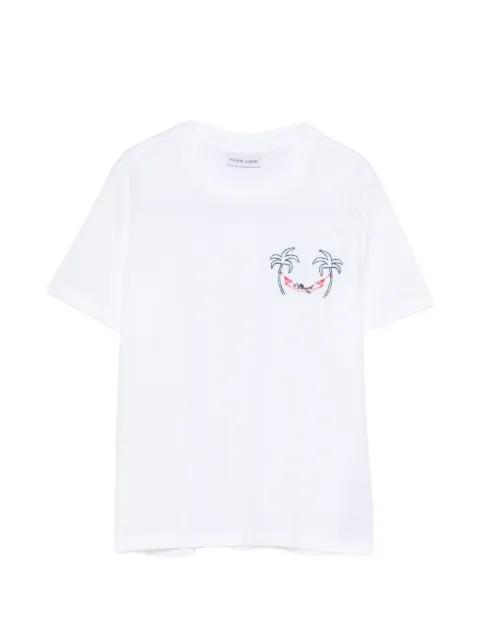 palm-embroidery T-shirt by MAISON LABICHE