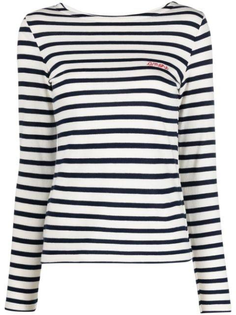 stripe-pattern sweatshirt by MAISON LABICHE