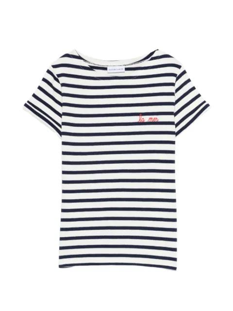 striped embroidered T-shirt by MAISON LABICHE