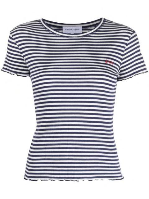 striped organic cotton T-shirt by MAISON LABICHE