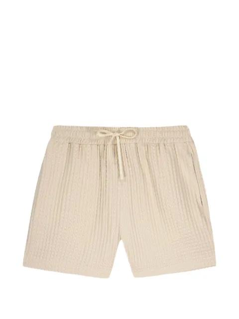 waffle-knit drawstring shorts by MAISON LABICHE