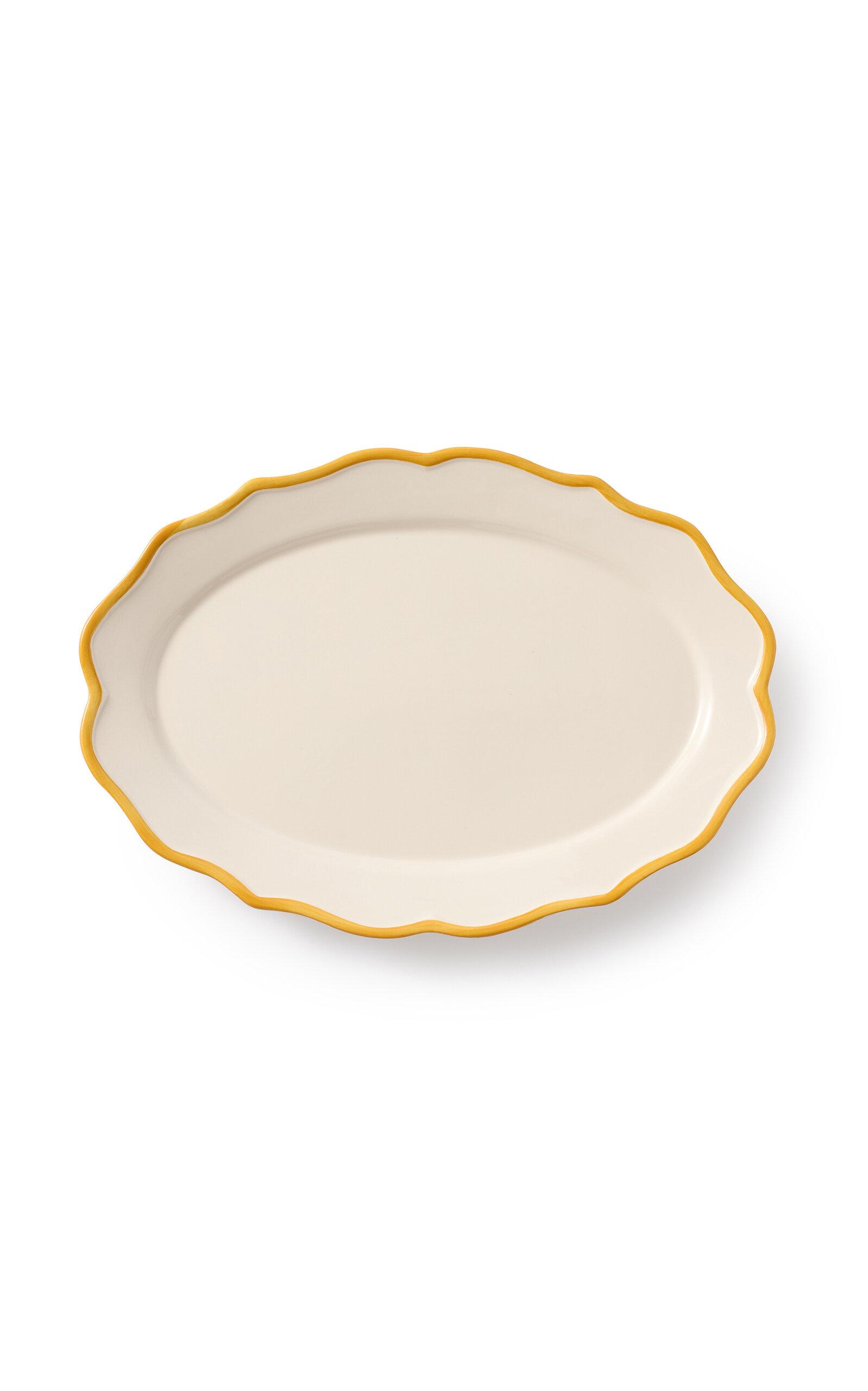 Maison Madison - Giovanna Oval Platter - Yellow - Moda Operandi by MAISON MADISON