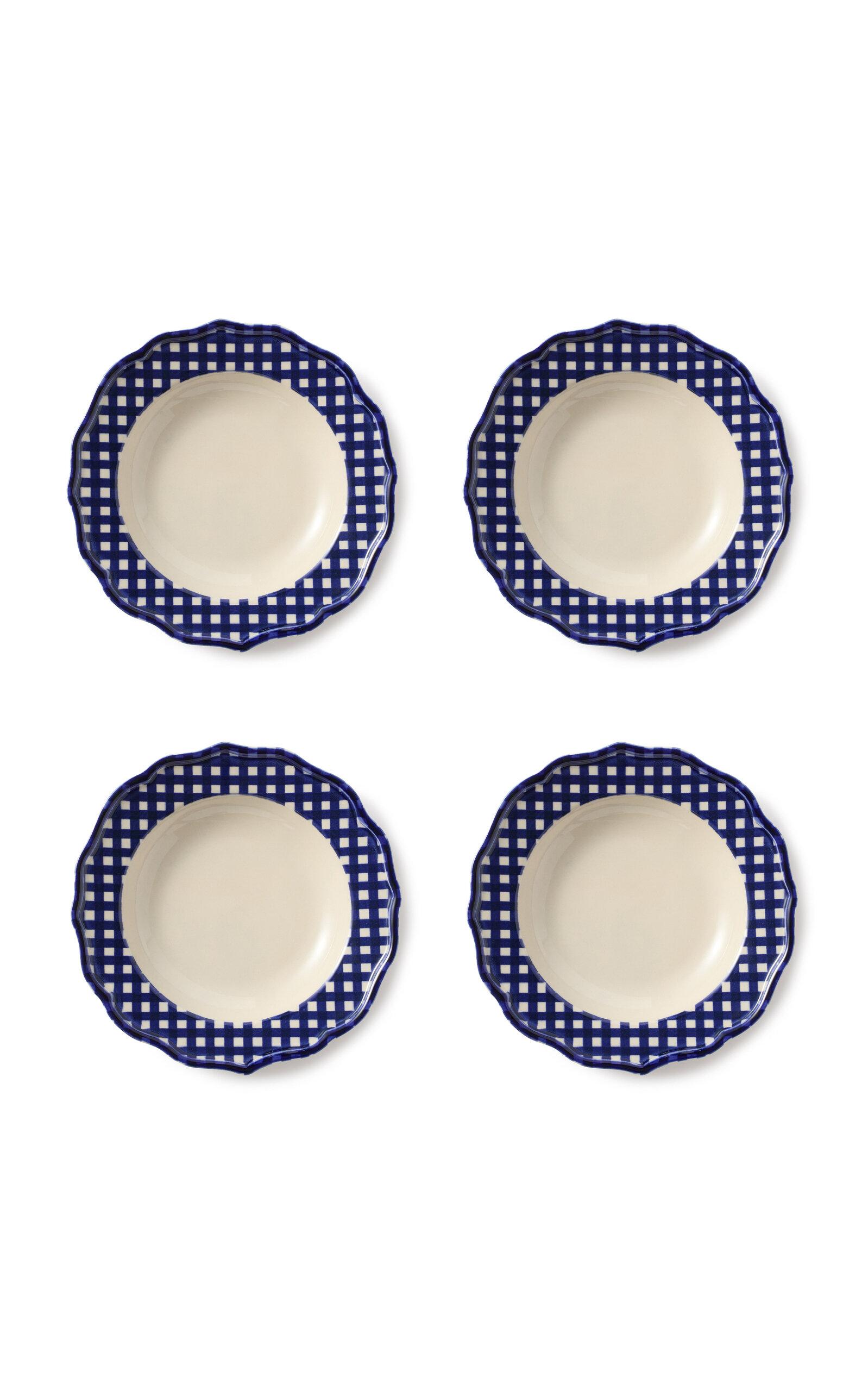 Maison Madison - Set-Of-Four Beatrix Pasta Bowl - Blue - Moda Operandi by MAISON MADISON