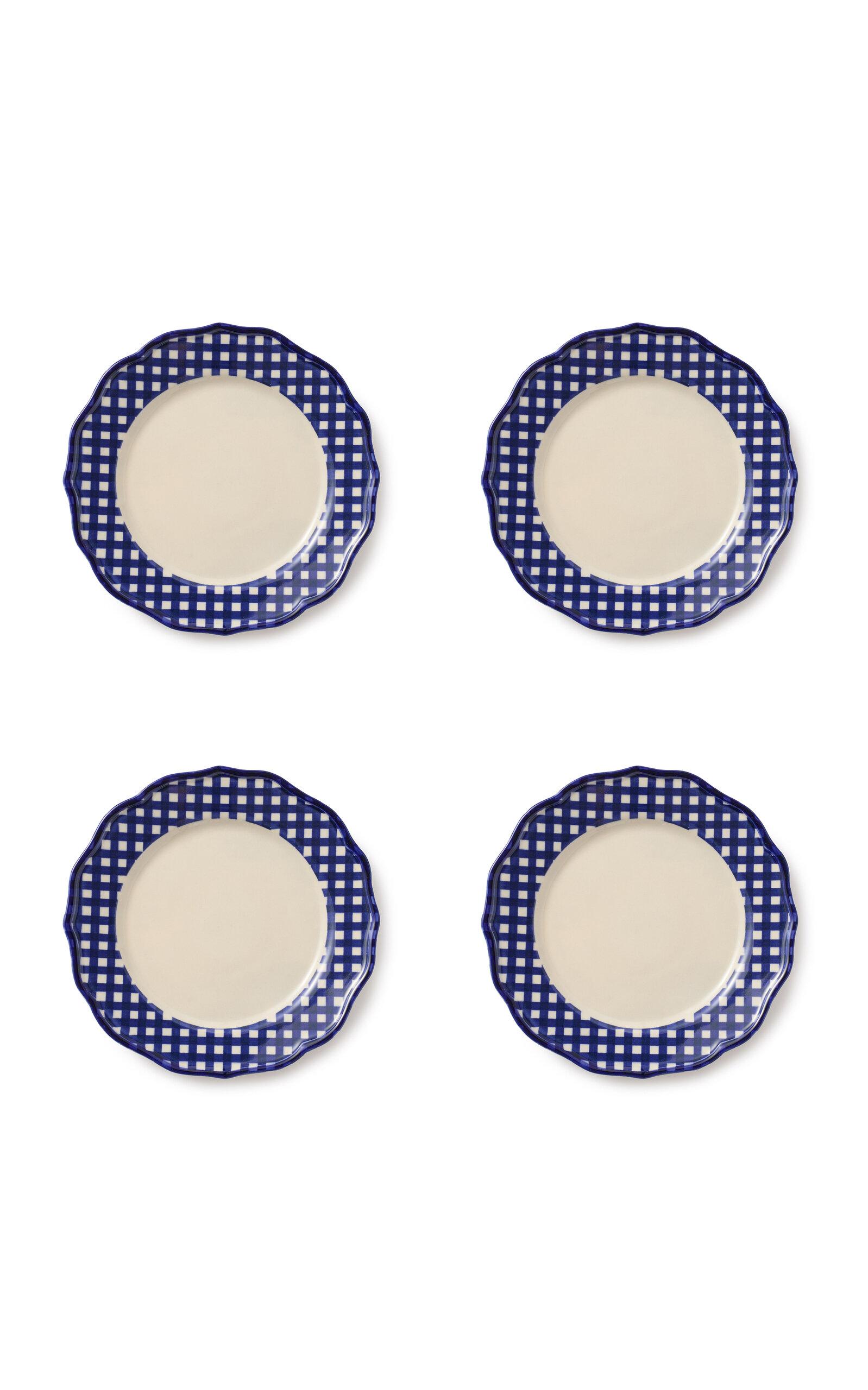 Maison Madison - Set-Of-Four Beatrix Side Plate - Blue - Moda Operandi by MAISON MADISON