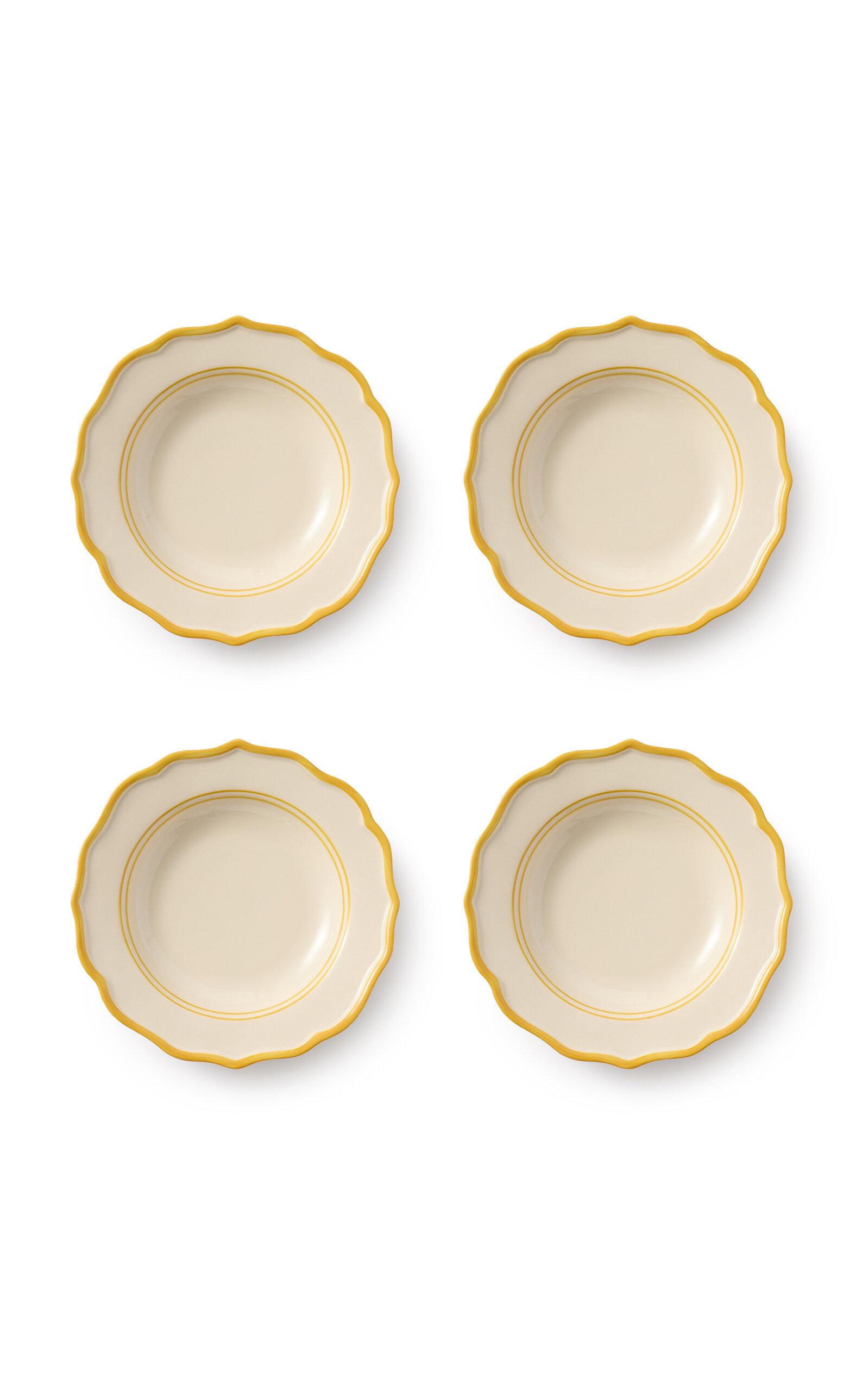 Maison Madison - Set-Of-Four Giovanna Pasta Bowl - Yellow - Moda Operandi by MAISON MADISON