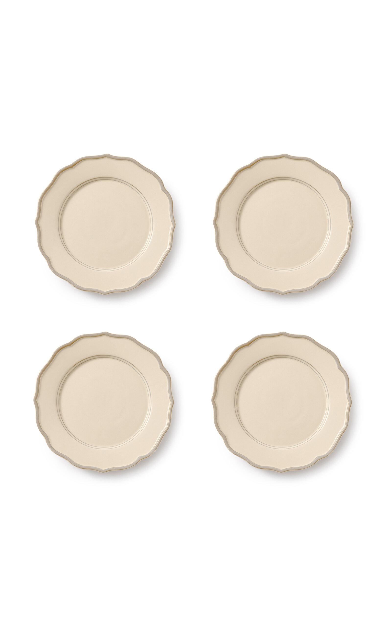 Maison Madison - Set-of-Four Sylvia Dinner Plates - Grey - Moda Operandi by MAISON MADISON