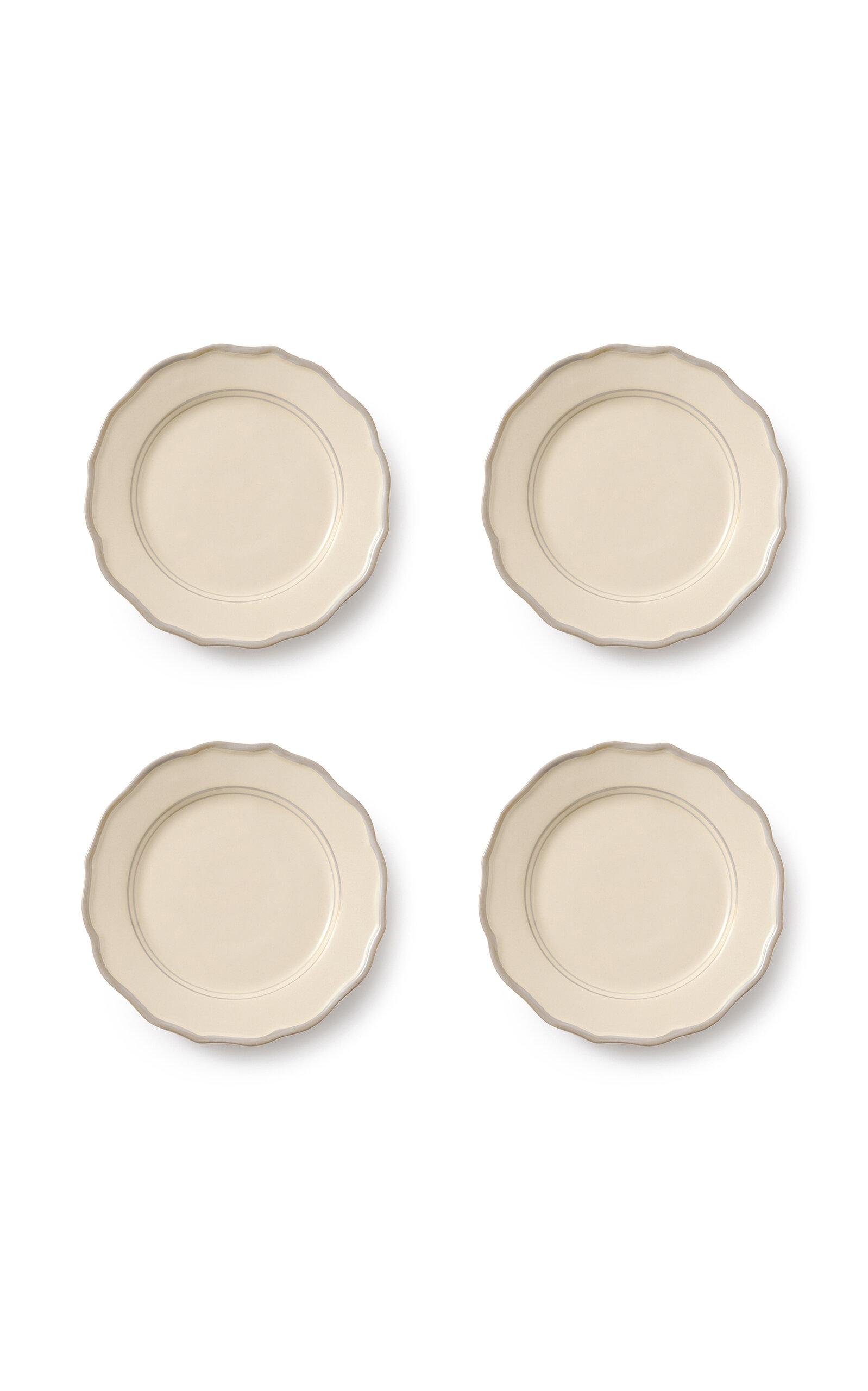 Maison Madison - Set-of-Four Sylvia Side Plates - Grey - Moda Operandi by MAISON MADISON