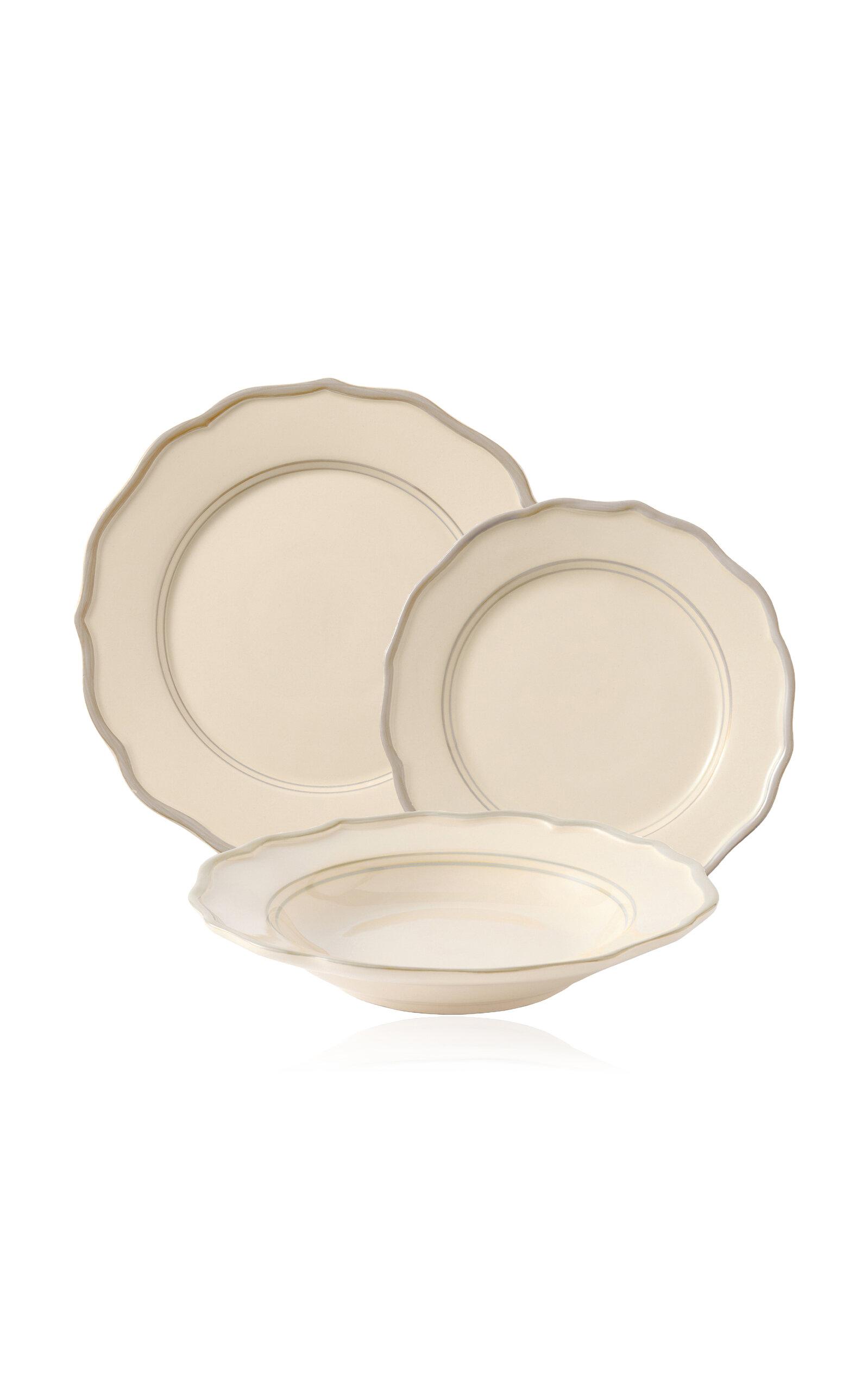 Maison Madison - Sylvia 12 Piece Set with Pasta Bowl - Grey - Moda Operandi by MAISON MADISON