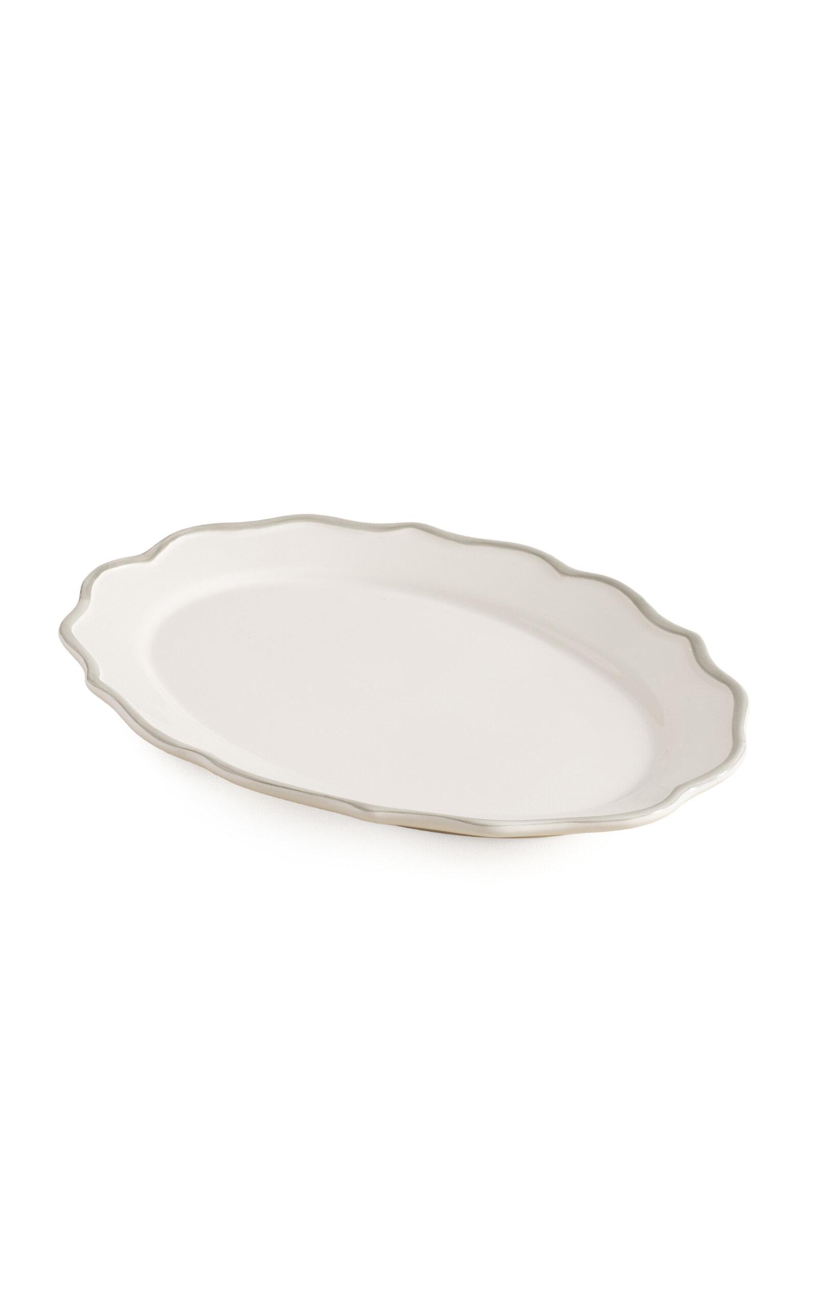 Maison Madison - Sylvia Oval Platter - Grey - Moda Operandi by MAISON MADISON