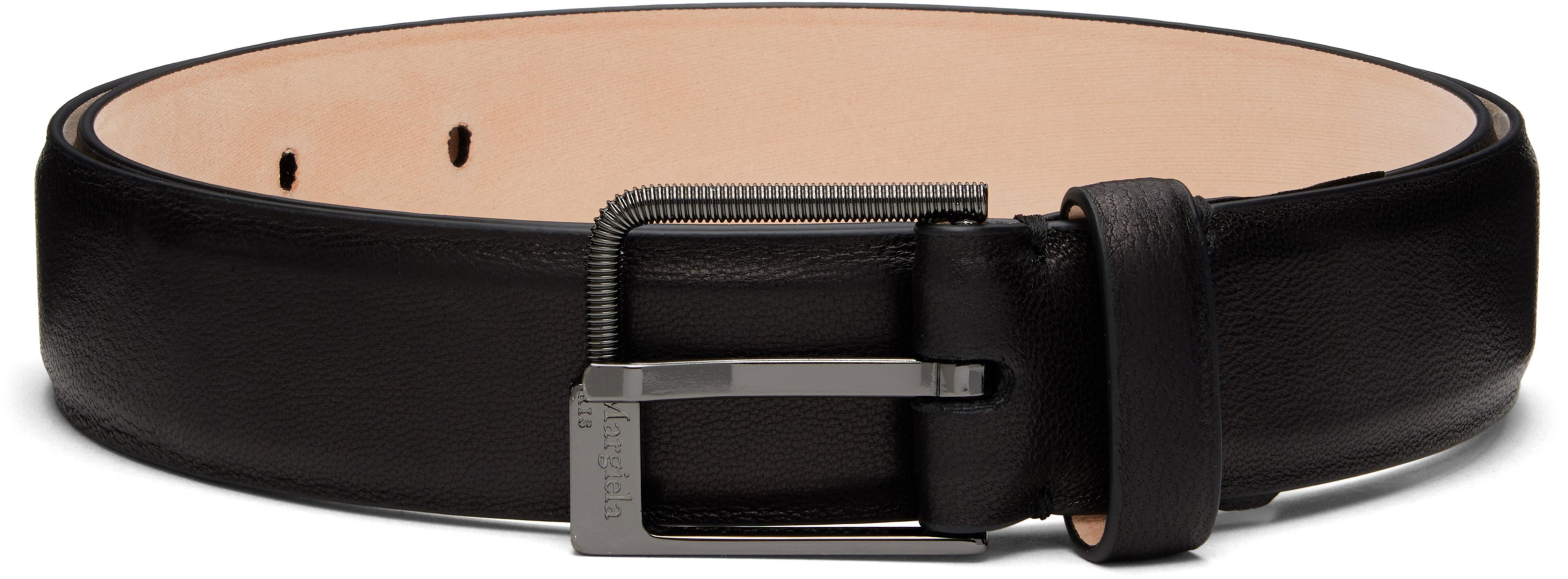 Black 30 MM Belt by MAISON MARGIELA
