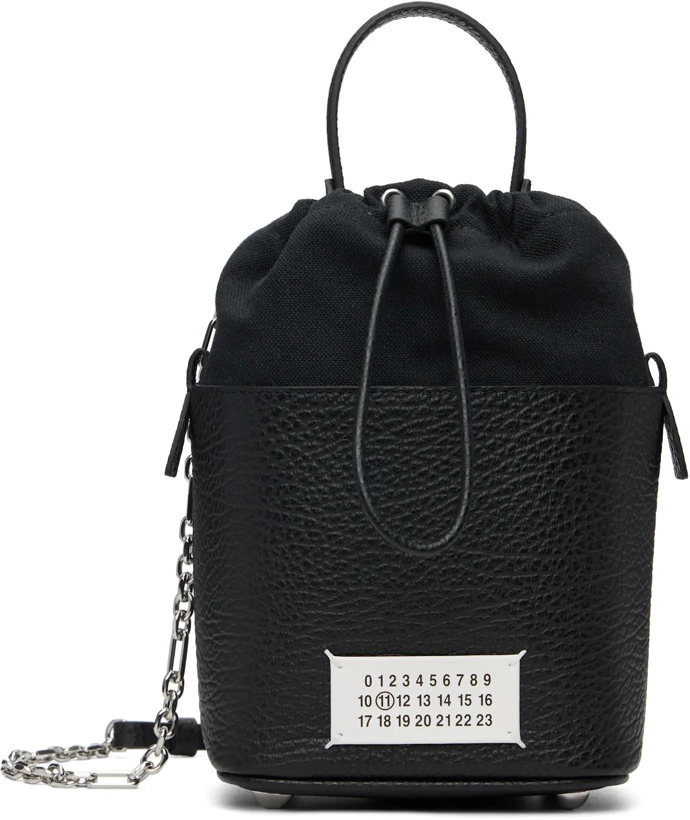 Black 5AC Bucket Small Bag by MAISON MARGIELA